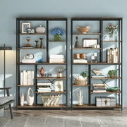Tribesigns 79 inches Tall Bookshelf Bookcase, 8-Tier Staggered Bookcase, Modern Open Book Shelves