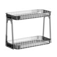 thumbnail image 2 of Countertop Cosmetic Organizer, Clear Cosmetic Rack Double Layer Exquisite Detachable  for Dressing Table for Bedroom Transparent Color,Smoke Gray,Dark Brown, 2 of 8