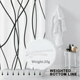 thumbnail image 2 of Black and White Striped Wavy Line Fabric Shower Curtain for Bathroom with 12 Hooks, Shower Curtains for Bathroom 72 Inches Long, Weighted Hem,Waterproof Bath Accessories Hotel Style, 2 of 6