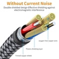 thumbnail image 4 of Cable auxiliar MCSPER de nailon trenzado de 6.6 pies/2 m y 3.5 mm, gris, paquete de 2, 4 of 7