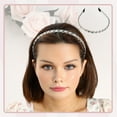 thumbnail image 2 of 2 Piezas de Diademas de Metal en Forma de Cadena Retorcida para Mujeres, 5.31"x0.47", 2 of 7