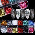 thumbnail image 3 of 12 Colores Paillette Foils Flakes Decoración de Uñas Sunnimix DIY Nail Art Glitter Lentejuela, 3 of 8