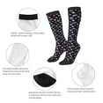 thumbnail image 3 of Fotbe Whales In Space Calcetas Divertidas Estampadas para Hombre y Mujer, Calcetas de Algodón hasta la Rodilla para Caminar, Correr, Enfermería y Embarazo, 3 of 6