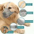 thumbnail image 6 of Dog Muzzle,Soft Nylon Muzzle Air Mesh Breathable Adjustable Pets Muzzles for Large Dogs,Anti Biting and Destroying,Gray L, 6 of 9