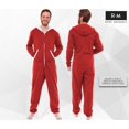 thumbnail image 3 of Ross Michaels - Mens Onesie with Hood - Holiday Pajamas - One Piece Pajama - Red, Large, 3 of 6