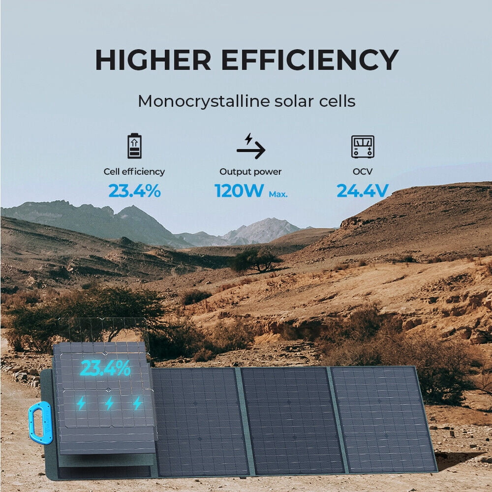 BLUETTI Portable Power Station AC2A with 100W Solar Panel, 204Wh LiFePO4 Battery Backup w/ 2 300W (600W Power Lifting) AC Outlets, Recharge to 80% in 40 Min., Solar Generator for Outdoor Camping