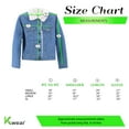 thumbnail image 4 of Women's Classic Cotton Faux Fur Lined Button Up Denim Jean Trucker Jacket (Light Blue, M), 4 of 4