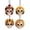 A, variant on 4 Pcs Day of the Dead Sugar Skull Ornaments 3.15 in Acrylic Calavera Hanging Decor for Halloween Dia de los Muertos Door and Tree