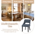 thumbnail image 3 of ClinQ Dining Chair,Morden Wood Leg Upholstered Kitchen Chair Set of 6,PU in Navyblue, 3 of 6