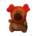 thumbnail image 4 of Carpincho de peluche, colgante de bolso de carpincho, colgante de carpincho coleccionable de dibujos animados para familia, adultos, niños, niñas, sombrero de cangrejo, 4 of 8