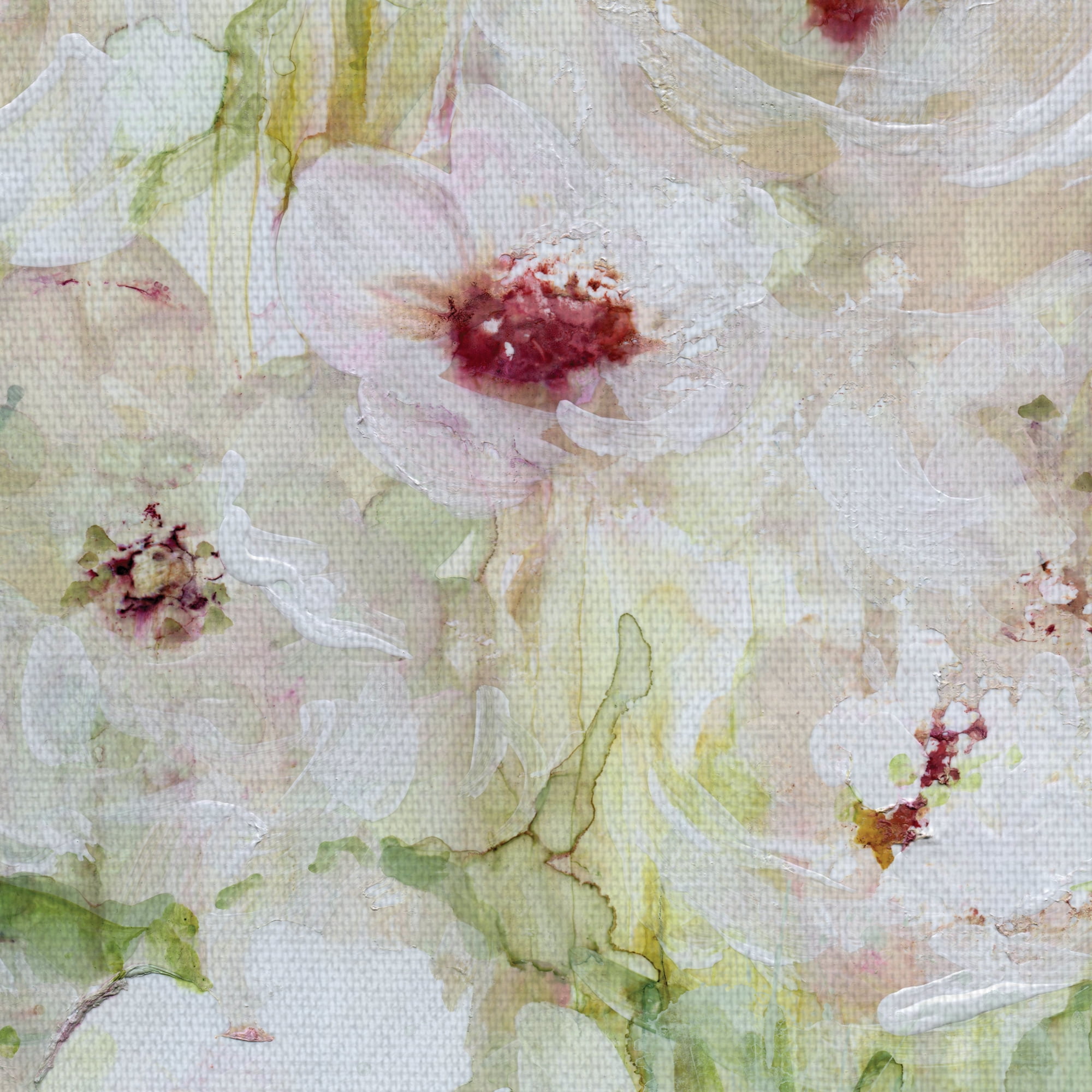 Masterpiece Art Gallery Jardin Blacn White Flowers Crop I by Carol Robinson Canvas Art Print 24" x 36"