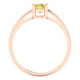 thumbnail image 4 of 1 ctw Solitaire Anniversary Ring for Women | Oval Cut Natural Citrine | Hyperallergenic Solid 18K Rose Gold, 4 of 5