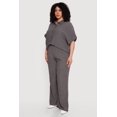 thumbnail image 2 of Women's Plus Size High Waisted Seersucker Wide Leg Pants, 2 of 4