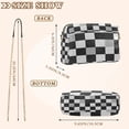 thumbnail image 4 of FORMRS Women Crossbody Purse with Chain Strap Vegan Leather Shoulder Handbag, Black and Gray Plaid Pattern, 4 of 7