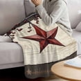 thumbnail image 3 of Texas Star Red Blanket Soft Cozy Warm Throw Blanket for Couch, Plush Fuzzy Flannel Fleece Blankets for Sofa, Farmhouse Berry Wooden Vintage Bed Blankets Lightweight Gifts for Women, 30"x40", 3 of 9