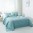 thumbnail image 3 of Kasentex  3-Piece Designer Oversize Quilt Set Soft Cotton Bedspread Coverlet Sets Green Twin, 3 of 5