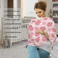 thumbnail image 4 of Haiem Strawberries Baby Nursing Cover & Nursing Poncho - Multi Use Cover for Baby Car Seat Canopy, Stroller Cover, 360°Full Privacy Breastfeeding Coverage, 4 of 9