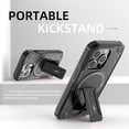 thumbnail image 6 of Case for iPhone 16,Military Grade [Built-in Kickstand] Magnetic Dual-Layer Heavy Duty Shockproof Protection TPU+PC Phone Case for iPhone 16,6.1 Inch 2024 (Black), 6 of 16