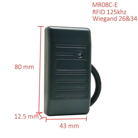 Mini Small Size Waterproof Door Access Control System Wiegand 26 34 Bit RFID 125Khz Slave Card Reader
