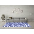 thumbnail image 3 of Ahgly Company Machine Washable Indoor Rectangle Abstract Blue Modern Area Rugs, 8' x 12', 3 of 4