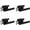 Black, variant on 4 Pack Modern Square Passage Door Knobs Keyless, Interior Door Handle for Hallway & Closet, Black Door Lever No Lock, Left/Right Handing
