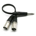 thumbnail image 2 of 1 Pie 6.35mm 1/4 " Plug Estéreo A 2 XLR Dual Cable de sonido Cable Para Mic Mixer Amplificador Tarjeta De Sonido, 2 of 7