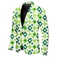 thumbnail image 5 of Men's Saint Patrick's Day Print 3-Piece Suit Formal Occasions Modern Slim Fit Menswear Coordinating Vest Jacket Wedding Party Floral Lightweight Blazer Pants Set, 5 of 7