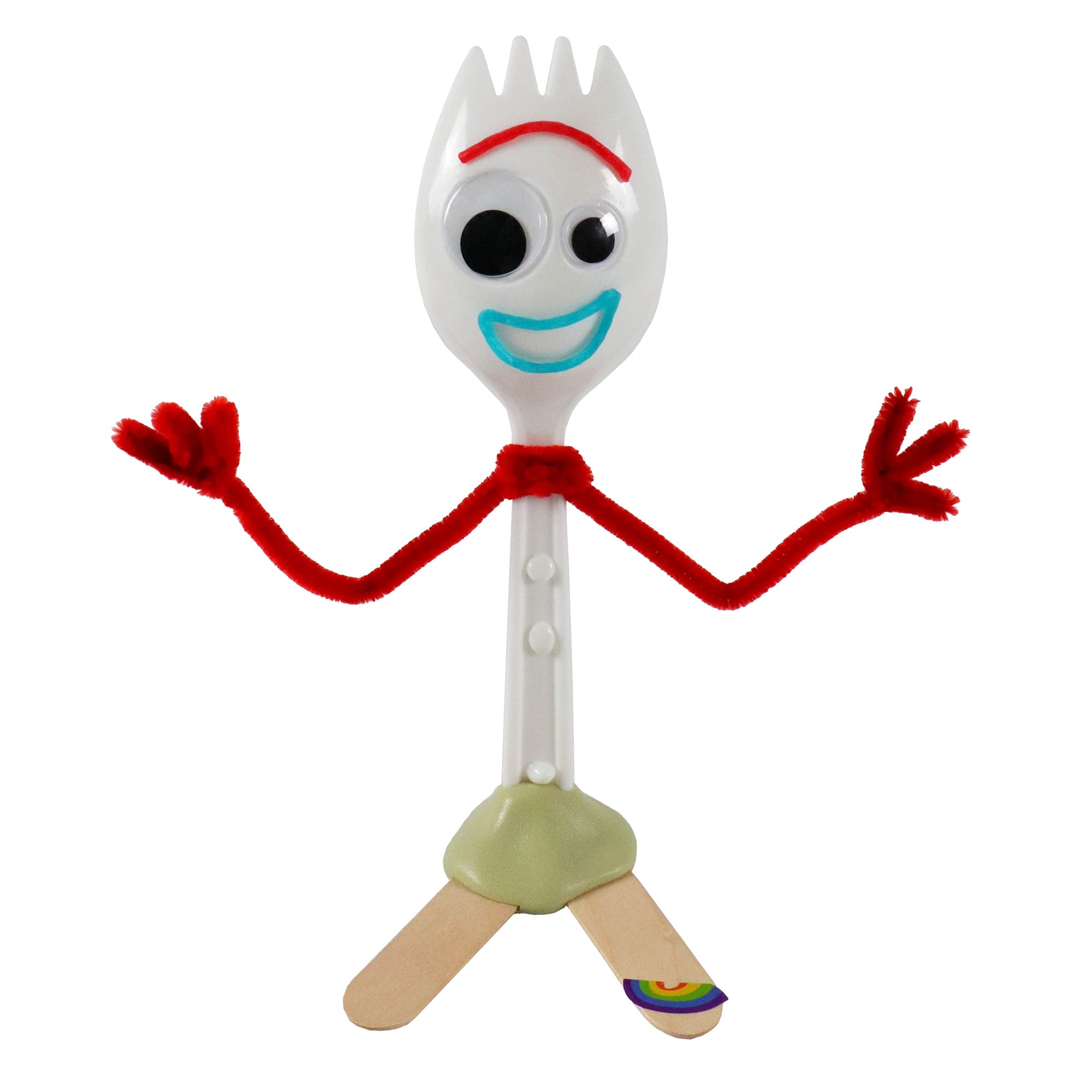 Disney and Pixar Toy Story Make Your Own Forky Craft Kit, DIY Arts and Crafts Toy with Stickers, Pipe Cleaners, Googly Eyes, Creative Kids Activity Ages 3+