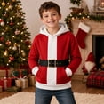 thumbnail image 2 of JAJAHO Kids Boys Christmas Hoodie 3D Printed Funny Santa Hoodie Xmas Holiday Party Tops For 1-16 Years, 2 of 5