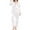 White, variant on YUEHUA Women's Valentine's Day Satin Pajama Set Long Sleeve Button Down Sleepwear 2-Piece Silky Pj Set