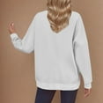 thumbnail image 7 of Xcmzpl Sweatshirts for Women Cute Solid Color Crewneck Sweatshirt Trendy Pullover Tops Cotton Long Sleeve T-shirts Early Fall Fashion, 7 of 7