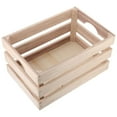 thumbnail image 1 of TEHAUX 1PC Wooden Storage Bins Brown Organizer for Home Use, 1 of 8