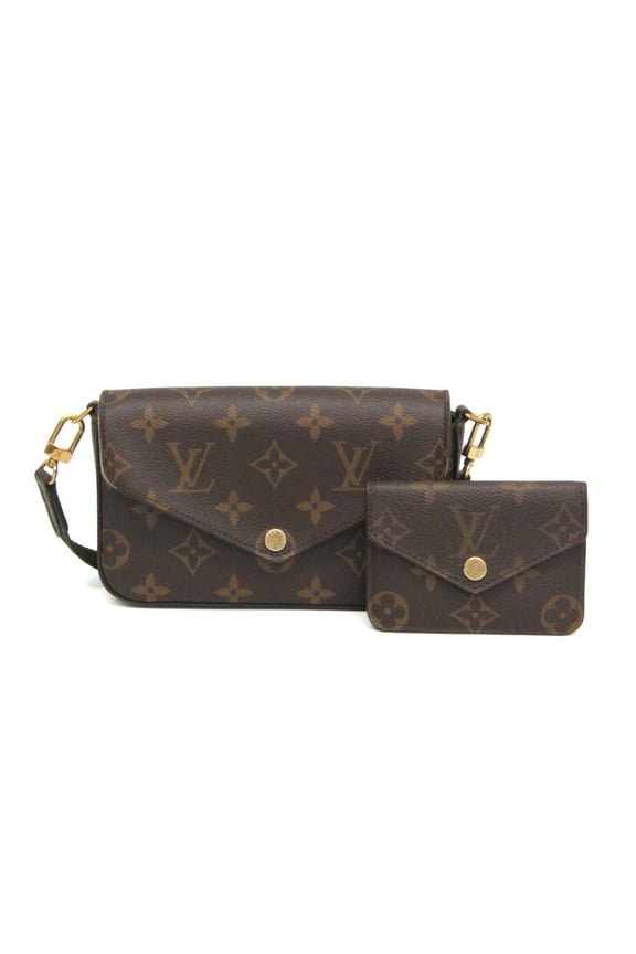 Pre-Owned Louis Vuitton Monogram Multi Pochette Felicie M80091 Women's Shoulder Bag Black,Khaki