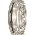 thumbnail image 4 of JbSP- Stainless Steel Flat Laser Etched Celtic Knot 6mm Polished Band, 4 of 6