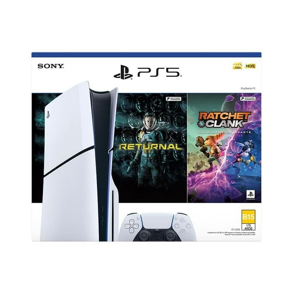 Consola PlayStation 5 Sony 1TB Slim Formato Digital y de Disco con Ratchet y Clank y Returnal Versión Nacional