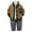 Brown, variant on Toddler Boys Casual Jacket and Pants Set Long Sleeve Button Front Shirt Denim Pants Outfit with Letter Print Pocket Design