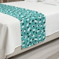thumbnail image 2 of Turquoise Blue Bed Runner, Repetitive Pattern with Creative Quirky Brushstrokes, Decorative Accent Bedding Scarf for Hotels Homes and Guestrooms, King, Turquoise Dark Grey, by Ambesonne, 2 of 2