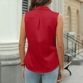thumbnail image 6 of Purcolt Womens Button Down Shirt Dressy Casual Collared Sleeveless Tank Tops Comfort Loose Fit Blouses for Business Work Office, 6 of 8