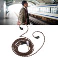 thumbnail image 3 of Headphone Upgrade Cable, Pre Formed Ear Hooks Soft 47.2in Oxygen Free Copper Reduce Stethoscopic Effect Headphone Cable High Resolution  For AS10 For ZS3, 3 of 8