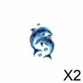 thumbnail image 1 of Juego de 3 Pegatinas de Pared con Forma de . Pegatinas de Delfines Que Brillan en La Oscuridad Y Se Pueden Quitar. Decoración con Temática 2 piezas, 1 of 7