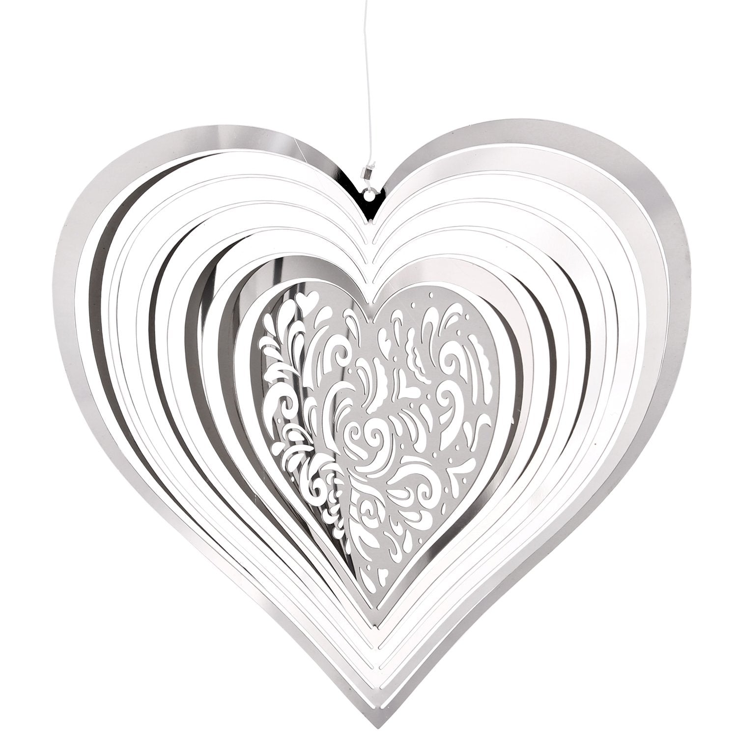 Woodstock Wind Chimes Woodstock Rainbow Makers Collection, Woodstock Shimmers, Nature 5" Silver Wind Shimmer SHNHE