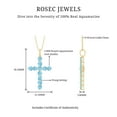 thumbnail image 6 of Rosec Jewels Real Aquamarine Cross Pendant Necklace with Chain - Faith Necklace - AAA Grade - Ready to Gift with Jewelry Box, 18K Yellow Gold, 6 of 7