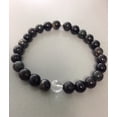 thumbnail image 3 of Natural Black Tourmaline With Crystal Quartz 8mm&nbsp; Round Shape Smooth Cut Beads Stretchable Bracelet for Men & Women., 3 of 4