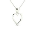 thumbnail image 3 of aaXia 10K White Gold 1/8ct TDW Diamond Heart Pendant Necklace, 3 of 5