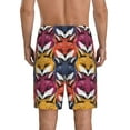 thumbnail image 3 of Naloa Fox Face Men's Short Pajama Pants, Lounge Comfort Shorts with Elasticized Waistband and Side Pockets - 4X-Large, 3 of 9