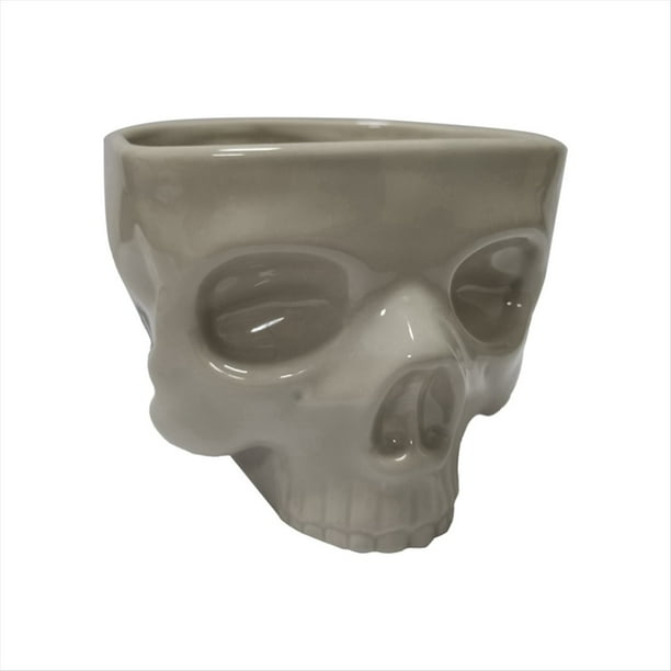 Decoración de Mesa Retro Porcelana Gótica Calavera Pasta Tazón Vajilla de Halloween Bar Comida Fideos Ensalada Dulces Tazón de Cerámica L