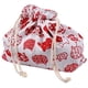 thumbnail image 3 of EeaseMX Bolsa bento japonesa gruesa de doble capa con cordón de algodón y cáñamo (roja), 3 of 7