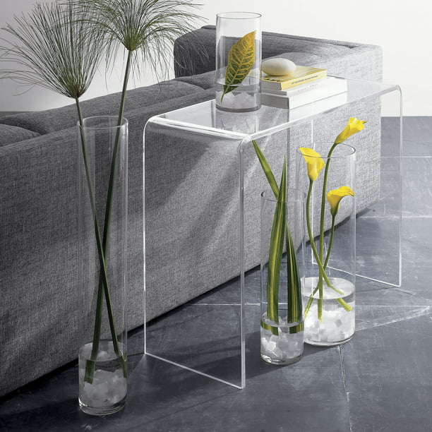 Fox Hill Trading Acrylic Console Table, Acrylic Glass Console Table