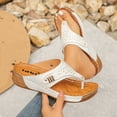 thumbnail image 4 of Xfvqtps Womens Orthopedic Wedge Sandals Flip Flop Metal Decor Soft Sole Non Slip Breathable Slip on Casual Shoes for Spring Summer, 4 of 9