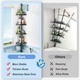 Corner Shower Caddy Tension Pole Rust Proof 4Tier Shampoo Storage Organizer for Inside Shower